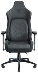 Razer Iskur - Premium Gaming Chair with Integrated Lumbar Support (Desk Chair/Office Chair, Multi-layer Synthetic Leather, Foam Padding, Head Pad, Height Adjustable) Fabric| XL
