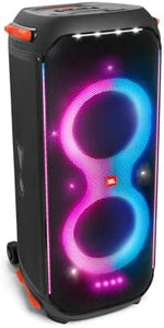 JBL PartyBox 710 Portable Indoor and Outdoor Party Speaker with Built-In Lights, IPX4 Splashproof Design, Deep Bass and Robust Wheels, Black