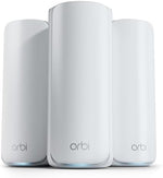 NETGEAR Orbi WiFi 7 Mesh System (770 Series) | Extend Coverage up to 8,000 sq. ft. | 100 Devices | Up to 11Gbps Speed | Tri-band Router + 2 Satellite Extenders (RBE773)