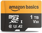 Amazon Basics 1TB microSDXC Card with Adapter, Read Speed Up to 200MB/s, 1-Pack