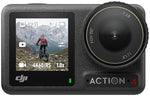 مجموعة DJI Osmo Action 4 القياسية - كاميرا مقاومة للماء بدقة 4K/120 إطارًا في الثانية مع مستشعر 1/1.3 بوصة، تصوير مذهل في الإضاءة المنخفضة، أداء ألوان 10 بت وD-Log M، يدوم طويلاً 160 دقيقة، كاميرا خارجية