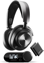 SteelSeries Arctis Nova Pro Wireless - Multi-System Gaming Headset (PS5 & PC / Switch + Bluetooth) - Unlimited Battery Life; 2 Hot-Swap Batteries - Active Noise Cancellation - ClearCast Gen2 Mic