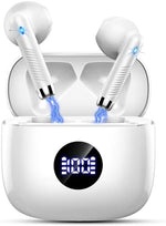 Wireless Earbuds, Bluetooth 5.4 Headphones HiFi Stereo, in Ear Earphones with 4 ENC Noise Cancelling Mics, 40H Playback Earbuds with Mini Case, IP7 Waterproof Ear Buds with USB C Charging, LED Display