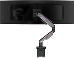 MSI MPG MT201R - Premium RGB Single Monitor Stand Arm, Supports 17-49" Screens and 44 lbs, VESA Compatible, Adjustable Heavy Duty Gas Spring Mount, Clamp & Grommet, Quick Release Plate - Gray