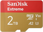 SanDisk Extreme microSDXC Card + SD adapter 2TB (For Smartphones, Action Cams, Drones, Speeds up to 240 MB/s, 4K UHD) A2, RescuePRO Deluxe, UHS-I, U3, V30