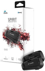 Cardo Spirit Motorcycle Bluetooth Communication Headset - Dual Pack, Black