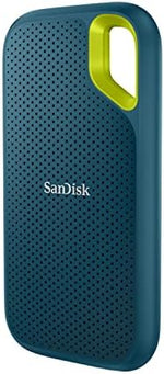 SanDisk Extreme Portable SSD 2TB (up to 1050 MB/s read, 1,000MB/s write, USB-C, NVMe Solid State Performance, IP65 rated for dust and water resistance, Updated Firmware) Monterey