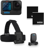 حزمة GoPro HERO11 Black - تتضمن كاميرا HERO11 سوداء، وحزام الرأس + مشبك سريع، وبطارية Enduro (إجمالي 2)