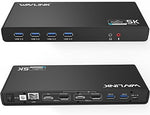 WAVLINK USB C Laptop Universal Docking Station 5K (up to 5120x2880@60Hz) / Dual 4K Ultra HD video, 2 HDMI & 2 DP, 6xUSB3.0, Gigabit Ethernet, Audio, Mic, Supports Windows, XP, Mac