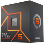 AMD Ryzensets 5 7600 Processor (radeon graphics integrated, 6 cores/12 threads, 65W TDP, AM5 Socket, 38MB cache, up to 5.1 GHz max boost, Wraith Stealth Cooler)