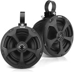 Pyle 2-Way Dual Waterproof Off-Road Speakers - 5.25 Inch 1000W Marine Grade Wake Tower Speakers System, Full Range Outdoor Audio Stereo Speaker for ATV, UTV, Quad, Jeep, Boat PLUTV51BK,Black