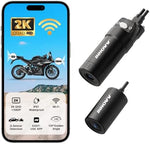 INNOVV K6 Motorcycle Dash Cam Dual Channel QHD 2K+1080P, IP67 Waterproof Mini Motocam with Wi-Fi, 120°Golden Angel, G-Sensor Detection, Support 256GB(SD Card not Included)