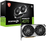 MSI GeForce RTX 4070 VENTUS 2X E 12G OC 2 Fan Compact Size Graphics Card VD8664