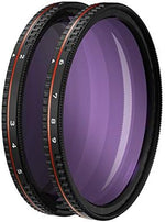 Freewell 67mm Threaded Hard Stop Variable ND Filter All Day 2 to 5 Stop & 6 to 9 Stop - 2Pack