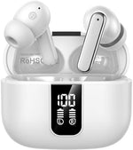 Wireless Earbuds, 2025 Bluetooth 5.3 Headphones in Ear buds, HiFi Stereo Earphones with 4 ENC Noise Cancelling Mics, 40H Playtime earbuds with IP7 Waterproof,Dual LED Display USB-C u8