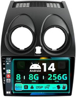 SXAUTO ¦8G+256G ¦ Android 14 IPS Car Stereo For Nissan Qashqai J10 (2006-2015) - Wireless CarPlay/Android Auto - LED Camera + MIC - 9 Inch 2 Din -DAB Steering Wheel Fast-boot 360-CAM