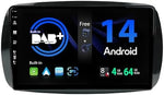 SXAUTO - Built-in DAB - Android 14 IPS Car Stereo For Benz Smart 453 Fortwo (2014-2020) - Wireless CarPlay/Android Auto - 4G+64G - Camera + MIC - 9 Inch 2 Din - Steering Wheel Fast-boot 360-CAM WIFI