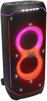 JBL PartyBox Ultimate Portable Speaker with Wi-Fi and Bluetooth Connectivity, IPX4 Splashproof with Built-In Lights Show, Black