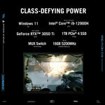 لابتوب ألعاب ASUS ROG Flow Z13 بمعالج Core i9-12900H وذاكرة 16GB وقرص SSD 1TB وكرت RTX 3050 Ti مع دوك RTX 3080 وشاشة 13.4 بوصة UHD 4K