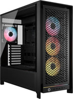CORSAIR FRAME 5000D RS ARGB Modular High Airflow Mid-Tower PC Case – 4x Pre-Installed RS ARGB Fans, InfiniRail™ Fan Mounting System, ASUS BTF, MSI Project Zero, Gigabyte Project Stealth – Black