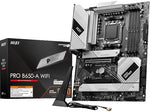 MSI PRO B650-A WIFI Motherboard, ATX - Supports AMD Ryzen 9000/8000 / 7000 Series Processors, AM5 - DDR5 Memory Boost 7600+MHz/OC, 2 x PCIe 4.0 x16, 3 x M.2 Gen4, Wi-Fi 6E
