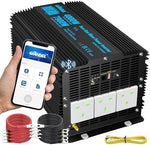 4000W Pure Sine Wave Power Inverter 7900W Surge Peak Power 12V DC to 240V AC with Bluetooth APP Remote Controller Compatible with Lithium Battery for Off-Grid Solar Home RV Car GIANDEL