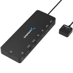 SABRENT KVM Switch - 2 Port USB-C Inputs, 60W PD 3.0, Dual HDMI, Thunderbolt Compatible, Control Two PCs with One Monitor