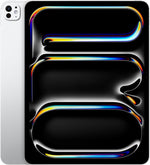 Apple iPad Pro 13-inch (M4): Ultra Retina XDR display, 512GB, Landscape 12MP Front Camera/12MP Back Camera, LiDAR scanner, Wi-Fi 6E, Face ID, All-Day Battery Life, Standard Glass - Silver