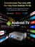جهاز عرض ذكي بدقة 4K مع اعتماد Netflix، صوت Dolby، تركيز تلقائي ToF، جهاز عرض نهاري 1900 ANSI 4K HDR، مع Google TV، NFC، WiFi6، Bluetooth 5.4، HDMI ARC، للسينما المنزلية/الألعاب التلفزيونية الخارجية 