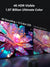 جهاز عرض ذكي بدقة 4K مع اعتماد Netflix، صوت Dolby، تركيز تلقائي ToF، جهاز عرض نهاري 1900 ANSI 4K HDR، مع Google TV، NFC، WiFi6، Bluetooth 5.4، HDMI ARC، للسينما المنزلية/الألعاب التلفزيونية الخارجية 