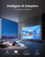 جهاز عرض ذكي بدقة 4K مع اعتماد Netflix، صوت Dolby، تركيز تلقائي ToF، جهاز عرض نهاري 1900 ANSI 4K HDR، مع Google TV، NFC، WiFi6، Bluetooth 5.4، HDMI ARC، للسينما المنزلية/الألعاب التلفزيونية الخارجية 