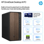 HP OmniDesk AI Tower Desktop PC Computer Accessory — 1TB storage / Black / Windows 11 Home / 16GB DDR5 memory (Used – Very Good, Open Box)