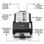 ماسح ضوئي Epson WorkForce ES-550W — شحن بقدرة 550 واط • اتصال لاسلكي بلوتوث (مستعمل – بحالة ممتازة، عبوة مفتوحة)