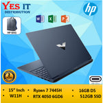 لابتوب HP Victus — تخزين 512 جيجابايت • معالج AMD رايزن 7 7445H • ذاكرة عشوائية 16 جيجابايت