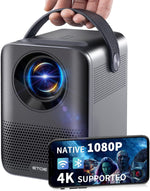 4K Supported Projector, 5G WiFi Bluetooth Projector, ETOE Native 1080P Projector, Portable Projector,Mini Projector,150 ANSI,4D Keystone Correction,Zoom,Dual Speaker,Compatible with TV Stick HDMI USB