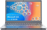 ANSTA Laptop 13.3 Inch Full HD 1920x1080 IPS Office 365 4GB RAM 128GB ROM Windows 10 Intel Celeron Processor Grey, English Keyboard
