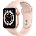 Apple Watch Series 6 (GPS, 40 mm, gull aluminium, rosa sand sportsbånd)