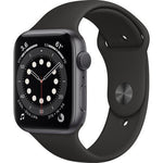 Apple Watch Series 6 GPS 44mm Space Gray Aluminum Sport Band - ( Renewed )