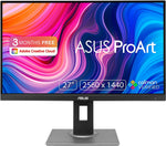 ASUS ProArt PA278QV 27 Inch WQHD (2560 x 1440) Professional Monitor, DisplayPort HDMI DVI-D Mini DP, Tilt Pivot Swivel Height Adjustable