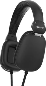 Betron HD500-hodetelefoner, On Ear-hodetelefoner, Bassdrevet lyd, Lettvekt Svart 