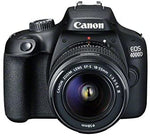 Canon EOS 4000D DSLR-kamera og EF-S 18-55 mm f/3.5-5.6 III-objektiv - svart 