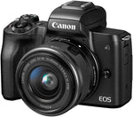 Canon EOS M50 Mark II speilløst digitalkamera med 15-45 mm objektiv svart 