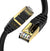 CAT8 Ethernet Gigabit Lan network cable (RJ45) SSTP 40Gbps 2000Mhz - Round Black - 10 Meters Cable IBRA 