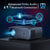 ClokoWe 5G WiFi Bluetooth 10000L Portable Projector 4K Supported with 100“ Screen, Home & Outdoor 300" LED Movie Video Projector for TV Stick, Android, iOS Projectors ClokoWe 