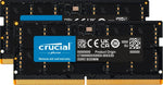 Crucial RAM 64 GB-sett (2x32 GB) DDR5 4800MHz CL40 bærbar minne, svart 