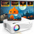 DAQ 5G 4K Full HD Native 1080P WiFi Projector 9500 Lumens, [120 inch Projector Screen Included] Supports Wireless & Wired Mirroring Projectors DAQ 