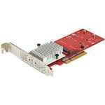 Dual M.2 PCIe SSD Adapter Card - x8 - x16 Dual NVMe or AHCI M.2 SSD to PCI Express 3.0 - M.2 NGFF PCIe (m-key) Compatible
