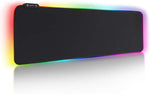 Large RGB Gaming Mouse Mat Pad- Reawul 14 Modes Oversized Glowing Led Extended Mousepad - 800 x300 x4 mm
