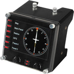 Logitech G Saitek Pro Flight Instrument Panel, Profesjonell Simulering LCD Multi-Instrument Controller, 15 avlesningstyper, Utvidbar, PC - Svart 