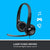 Logitech H390 Wired Headset, Stereo Headphones with Noise-Cancelling Microphone, USB, In-Line Controls, PC/Mac/Laptop - Black Headphones Logitech 